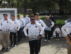 Lapas Narkotika Sungguminasa dan PT. Pegadaian Gelar Senam Pagi Bersama Serta Literasi Keuangan Bagi Pegawai